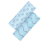 Malabar Baby Baby Gots Certified Organic Muslin Swaddle - Two-Pack Gift Set, Enchanted Garden (Chevron + Dotty)