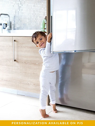 Malabar Baby Little Boys Organic Cotton 2PC Pajama Set, Erawan (Grey & White)