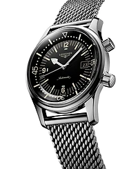 Longines Men's Swiss Automatic Legend Diver Stainless Steel Mesh Bracelet Watch 42mm