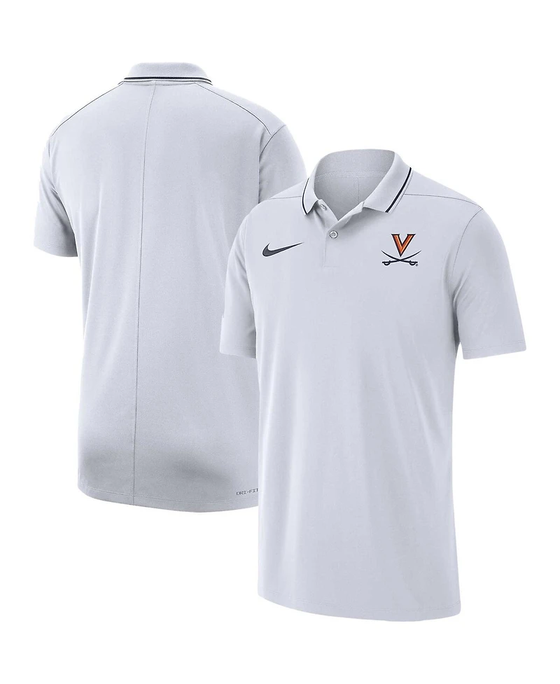 Men's Nike White Virginia Cavaliers Coaches Performance Polo Shirt