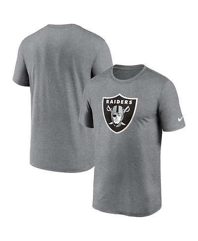 Men's Nike Heather Charcoal Las Vegas Raiders Legend Logo Performance T-shirt