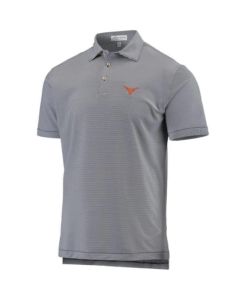 Men's Peter Millar Navy Texas Longhorns Jubilee Stripe Polo Shirt