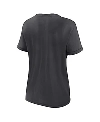 Women's Fanatics Charcoal Las Vegas Raiders Hit Snow Washed T-shirt