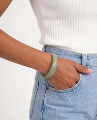 Tennis — Opaque green jade bangle