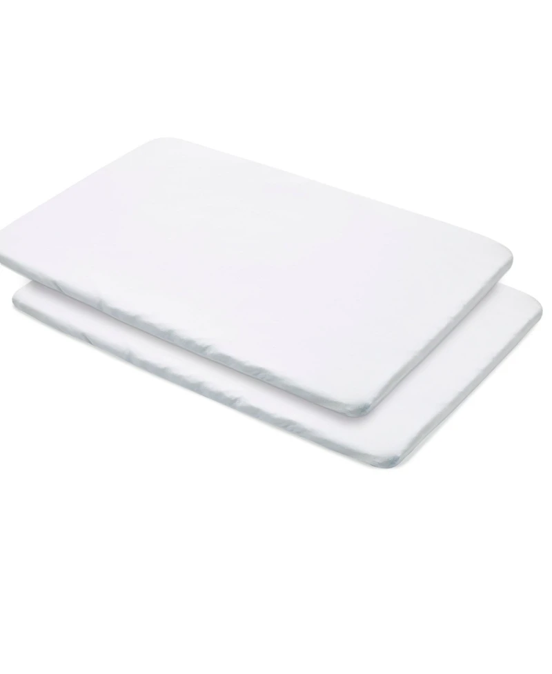 BreathableBaby All-in-One Fitted Sheet & Waterproof Cover for 39" x 27" Play Yard Mattress (2-Pack)