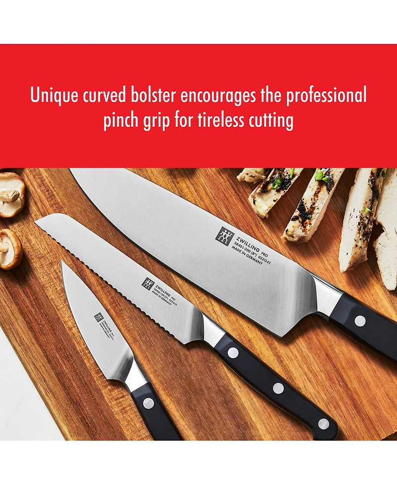 Zwilling Pro 10pc Block Set w/ Beechwood In-Drawer Knife Tray