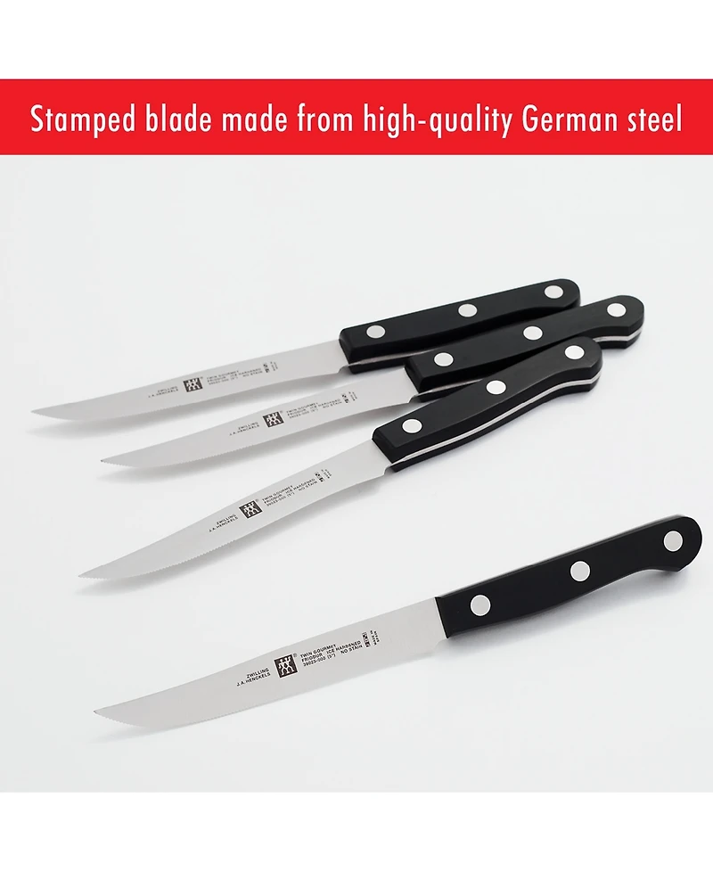 Zwilling Twin Gourmet Steak Knives, Triple Riveted Set of 4