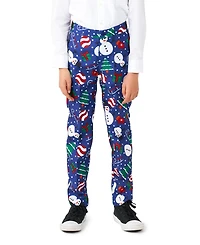 Suitmeister Big Boys Christmas Snowman Button Closure Suit Set