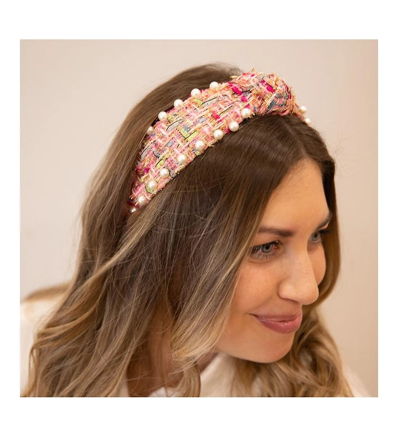 Women's It Girl Pearl Headband - Pink