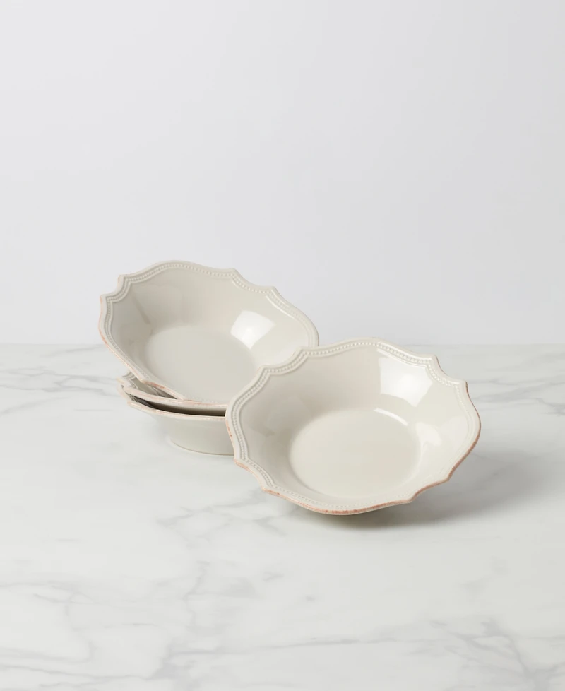 Lenox French Perle Bead Pasta Bowls, Set Of 4