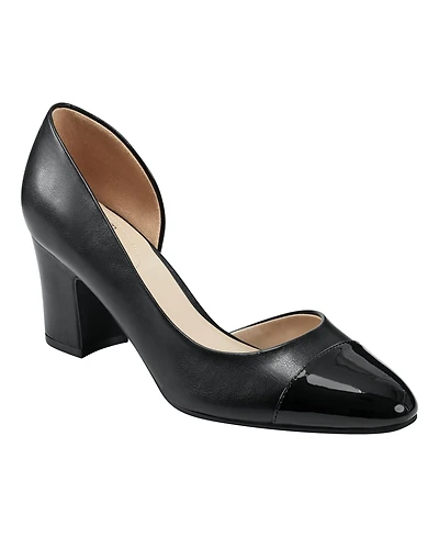 Bandolino Women's Laynier Cap Toe D'Orsay Block Heel Pumps