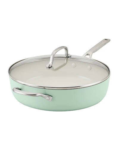 KitchenAid Hard Anodized Ceramic Nonstick 5 Quart Saute Pan with Lid