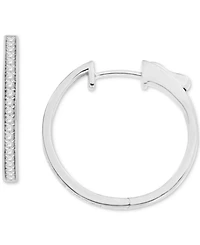 Diamond Small Hoop Earrings (1/4 ct. t.w.) in Sterling Silver, 0.94