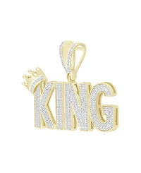 Men's Diamond King & Crown Pendant (1/2 ct. t.w.) in 10k Gold