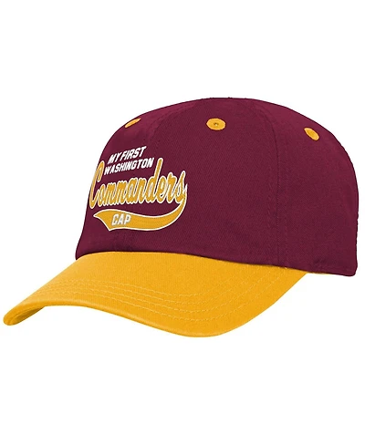 Infant Boys and Girls Burgundy, Gold Washington Commanders My First Tail Sweep Slouch Flex Hat
