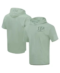 Men's Pro Standard Light Green Cincinnati Bengals Neutrals Short Sleeve Pullover Hoodie