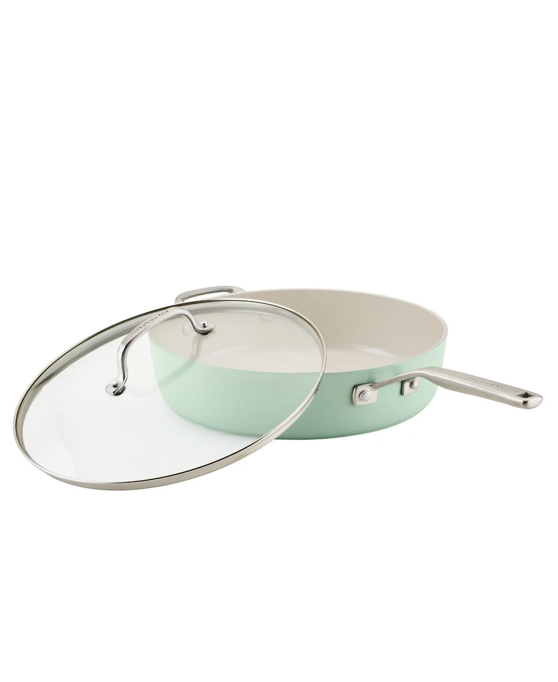 KitchenAid Hard Anodized Ceramic Nonstick 5 Quart Saute Pan with Lid