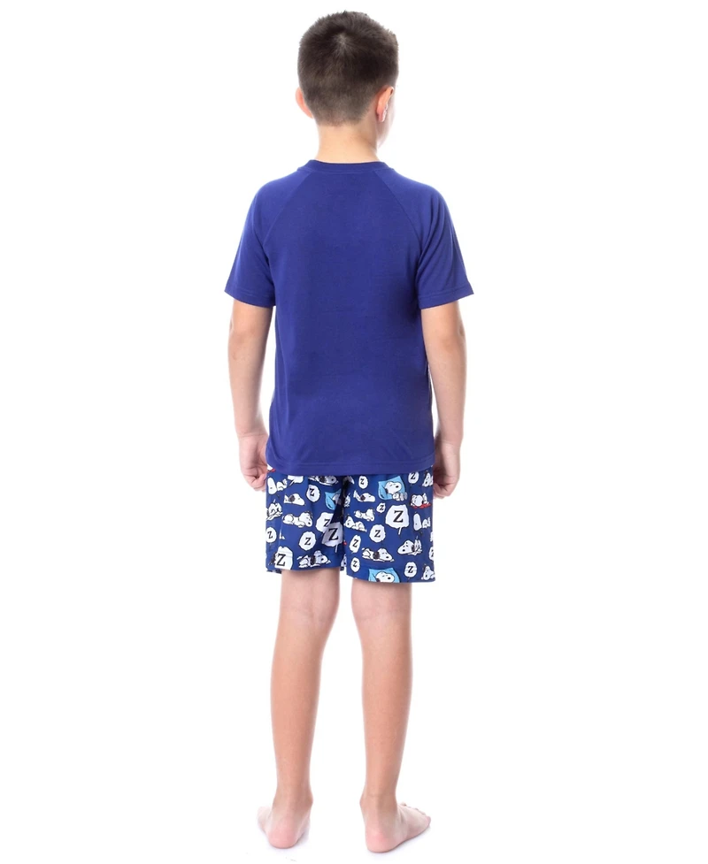 Peanuts Big Boys Snoopy Nope Not Today 2-Piece Sleep Pajama Short Set
