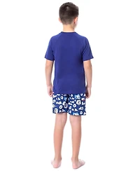 Peanuts Big Boys Snoopy Nope Not Today 2-Piece Sleep Pajama Short Set