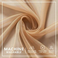 GoodGram Montauk Accents 2 Piece Grommet Top Summery Sheer Voile Window Curtain Panels For Extra Long & Taller Windows