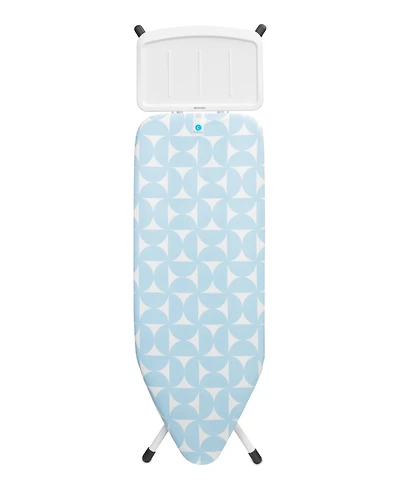 Ironing Board C, 49 x 18", 124 x 45 Centimeter with Solid Steam Unit Holder, 1" 25 Millimeter and White Frame