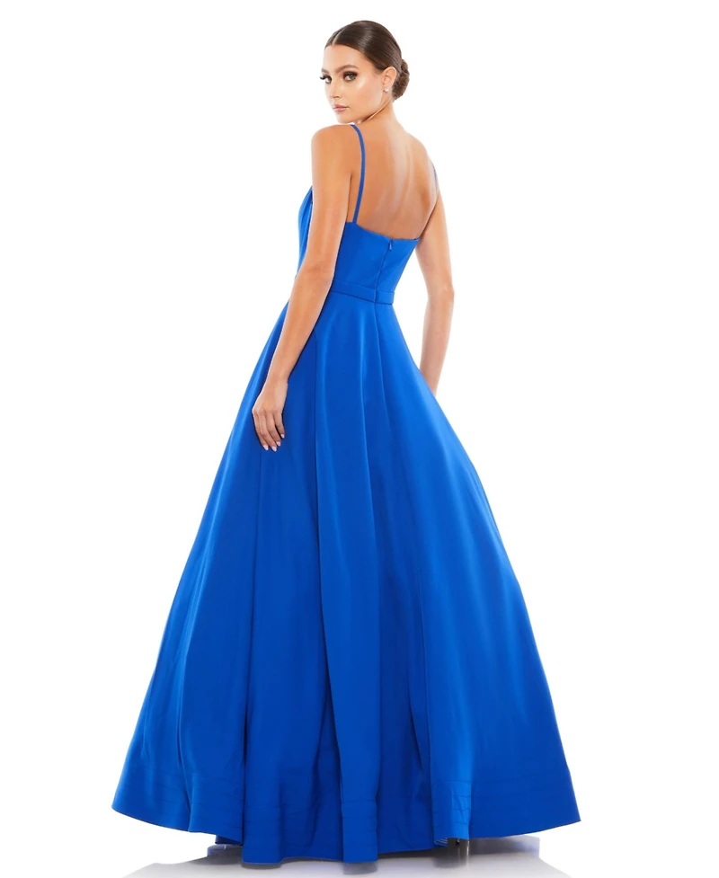 Mac Duggal Women's Ieena Classic A-Line V-Neck Ballgown