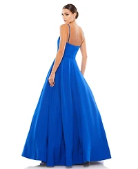 Mac Duggal Women's Ieena Classic A-Line V-Neck Ballgown
