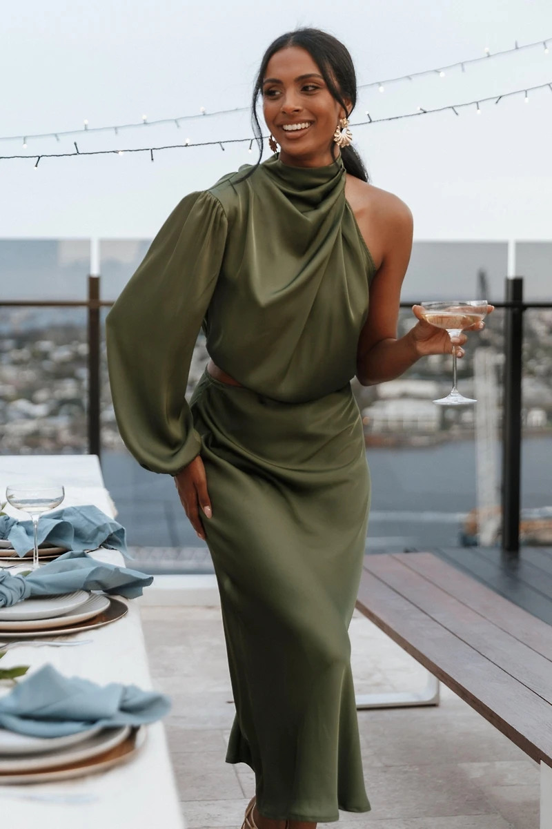Petal and Pup Women's Amelie One Shoulder Maxi Dress