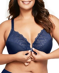 Glamorise Women's Plus Wonder Wire Front Close T-Back Bra 1246