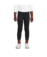 Lands' End Girls School Uniform Tough Cotton Capri Leggings