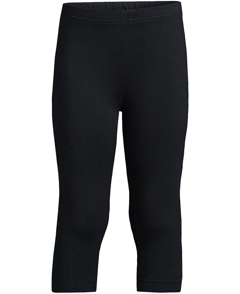 Lands' End Child School Uniform Girls Plus Tough Cotton Capri Leggings