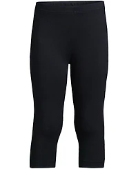 Lands' End Child School Uniform Girls Plus Tough Cotton Capri Leggings