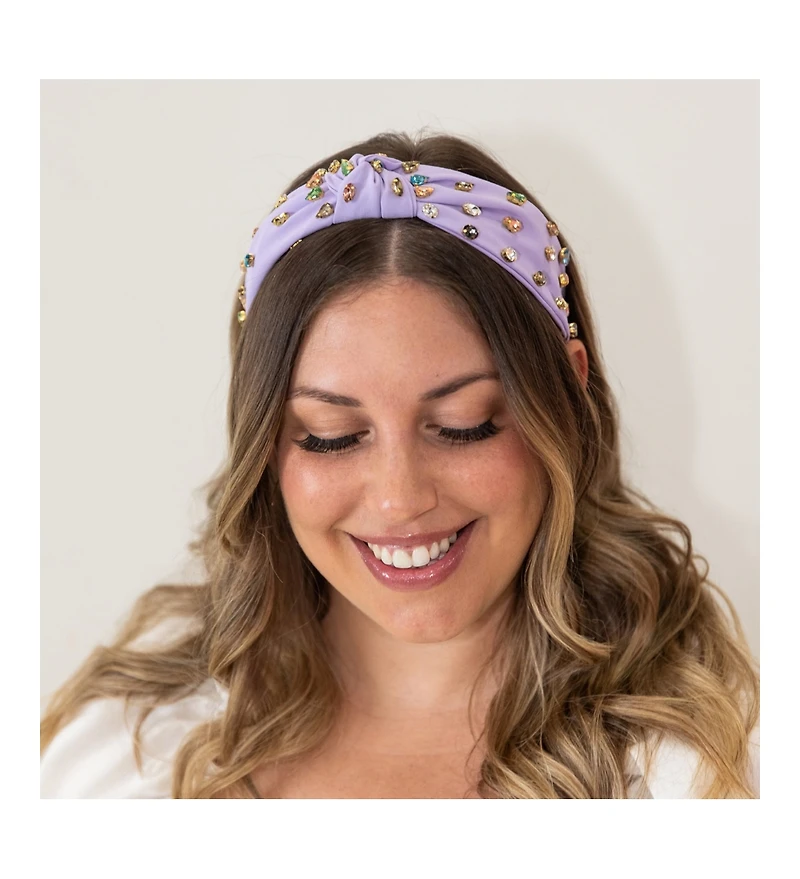 Women's Traditional Knot Headband - Purple Gem