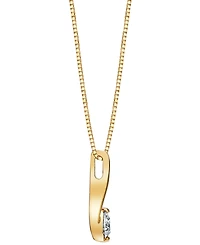 Sirena Diamond Solitaire Two-Tone 18" Pendant Necklace (1/4 ct. t.w.) in 14k Two-Tone Gold