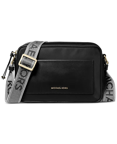 Michael Kors Logo Large Nylon Crossbody with Webbing Strap