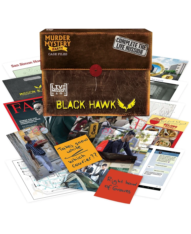 University Games Murder Mystery Party Case Files Black Hawk Live Mission Game