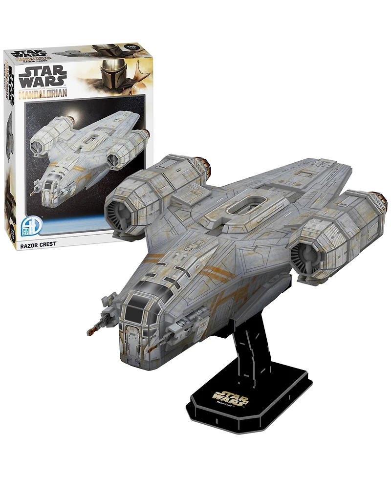 4D Cityscape Star Wars the Mandalorian Razor Crest Paper Model Kit, 140 Pieces