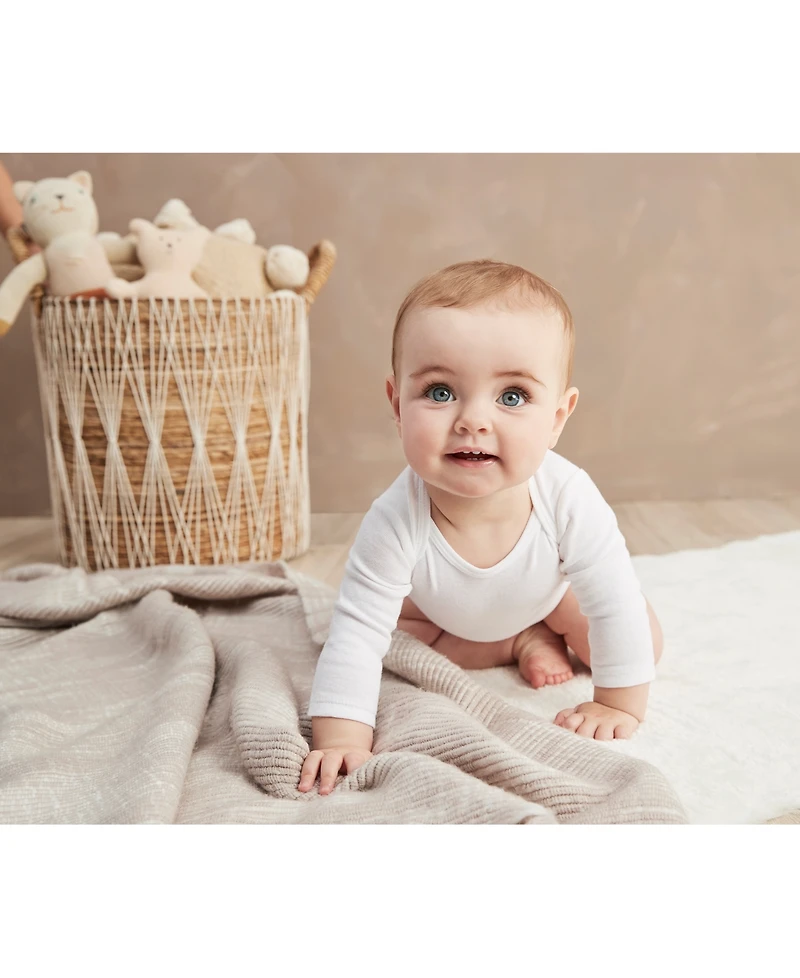 Carter's Baby Boys or Girls Solid Long Sleeved Bodysuits, Pack of 4