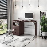Streamdale Computer Desk With Ample Storage, Chocolate