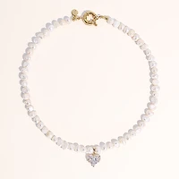 Freshwater Pearls Heart Pendant Lola Necklace 17" For Women