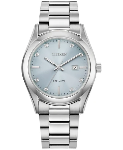 Citizen Eco-Drive Women's Sport Luxury Diamond Accent Stainless Steel Bracelet Watch 33mm
