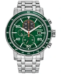 Citizen Eco-Drive Men's Chronograph Weekender Stainless Steel Bracelet Watch 44mm