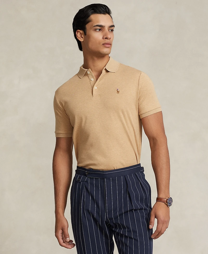Men's Slim-Fit Soft Cotton Polo Shirt
