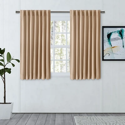 Ricardo Chevron 80C/20P Sustainable Unlined Rod Pocket w/Back Tabs Curtain Panel 48"W x 54"L