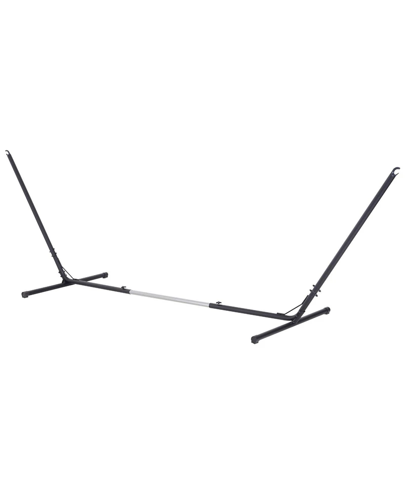 Outsunny Universal Hammock Stand 10-13ft Adjustable Steel Stand Space-Saving and Portable Carrying for Indoor and Outdoor Use, Black