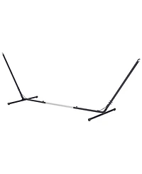 Outsunny Universal Hammock Stand 10-13ft Adjustable Steel Stand Space-Saving and Portable Carrying for Indoor and Outdoor Use, Black