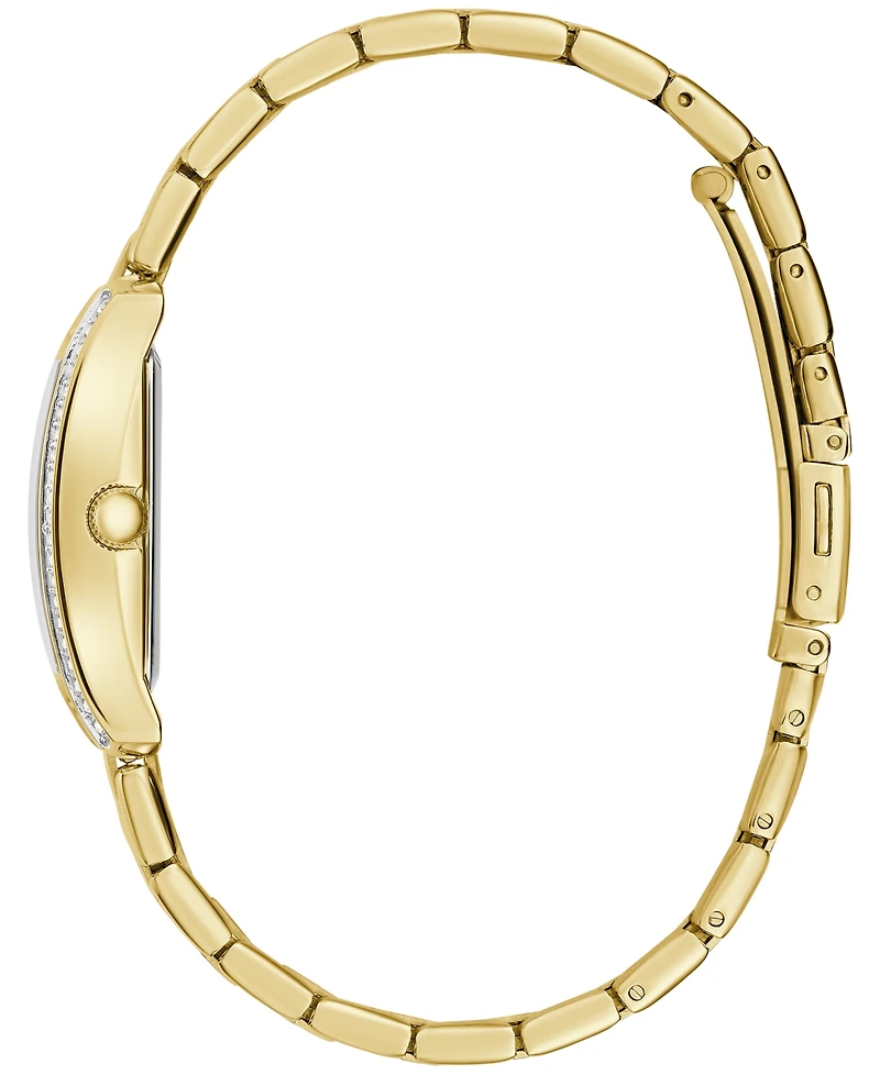 Caravelle designed by Bulova Women's Dress Crystal Accent Gold-Tone Stainless Steel Bracelet Watch 22mm