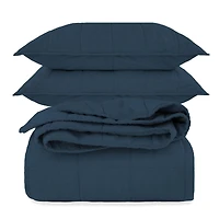 French Linen 3pc Quilt & Sham Set