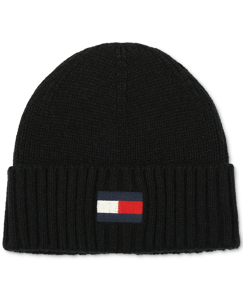 Tommy Hilfiger Men's Embroidered Logo Beanie & Gloves Set