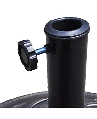 Costway 22'' Round Umbrella Base Stand Market Patio Standing Outdoor Living Heavy Duty